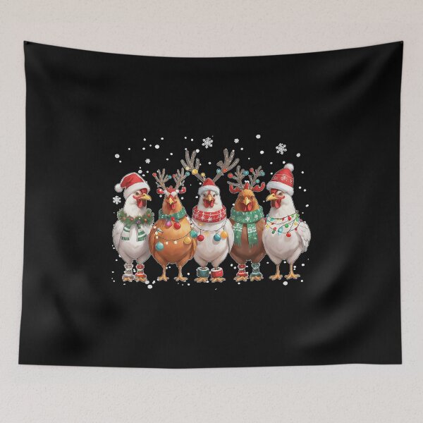 Item preview, Christmas Lights Chicken Santa Funny Xmas Tree  designed and sold by LeonellDavy.