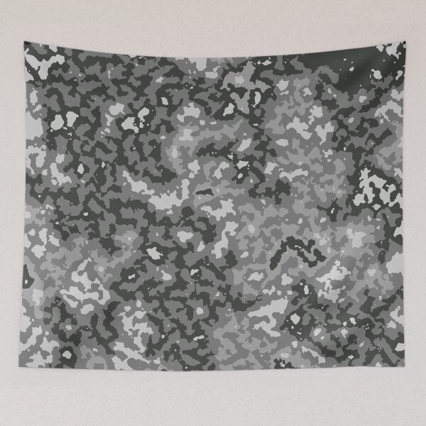 Item preview, Gray Camouflage Digital Cloud Pattern in Gray Shades and Black designed and sold by ShopieHome.