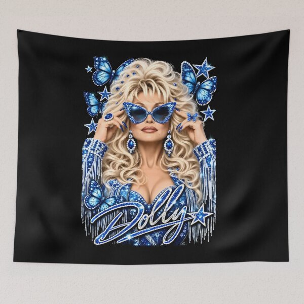Item preview, Dolly Parton The Butterfly Blue Rhinestone Glamour designed and sold by CamilleNorris.