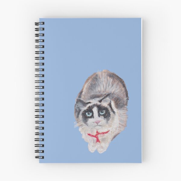 Item preview, Low Angle Ragdoll Cat Portrait - Hand Painted Oil Pastel designed and sold by viviwildpaint.