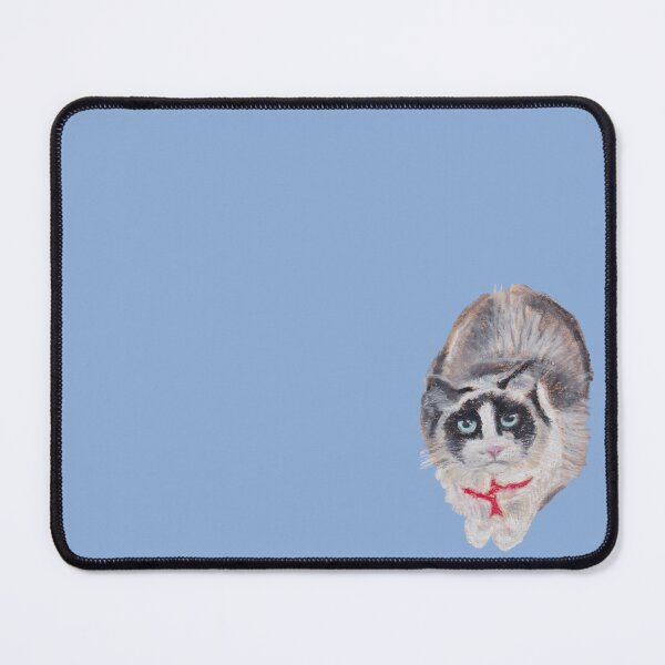 Item preview, Low Angle Ragdoll Cat Portrait - Hand Painted Oil Pastel designed and sold by viviwildpaint.