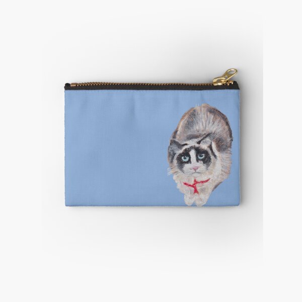 Item preview, Low Angle Ragdoll Cat Portrait - Hand Painted Oil Pastel designed and sold by viviwildpaint.