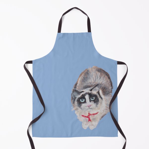 Item preview, Low Angle Ragdoll Cat Portrait - Hand Painted Oil Pastel designed and sold by viviwildpaint.