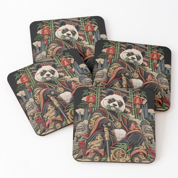Item preview, Embroidered Panda Streetwear Art – Imperial Chinese Guardian Panda designed and sold by Emoji Emblems.