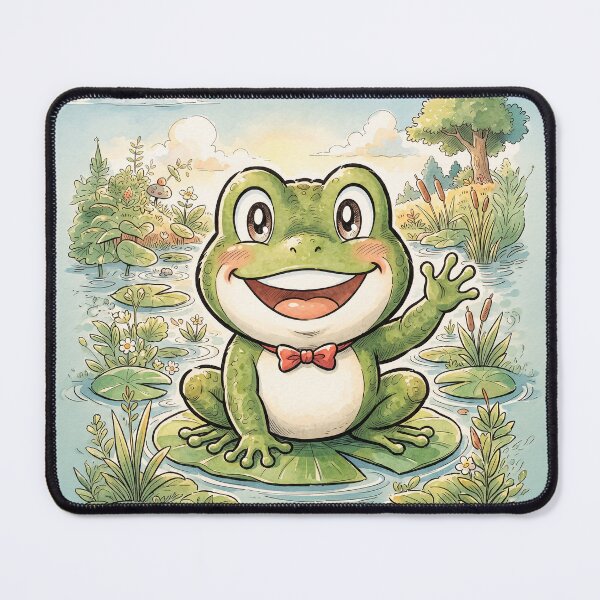 Item preview, Smiling Frog Anime Style designed and sold by Home Decor Art.