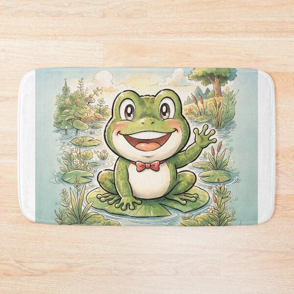 Item preview, Smiling Frog Anime Style designed and sold by Home Decor Art.