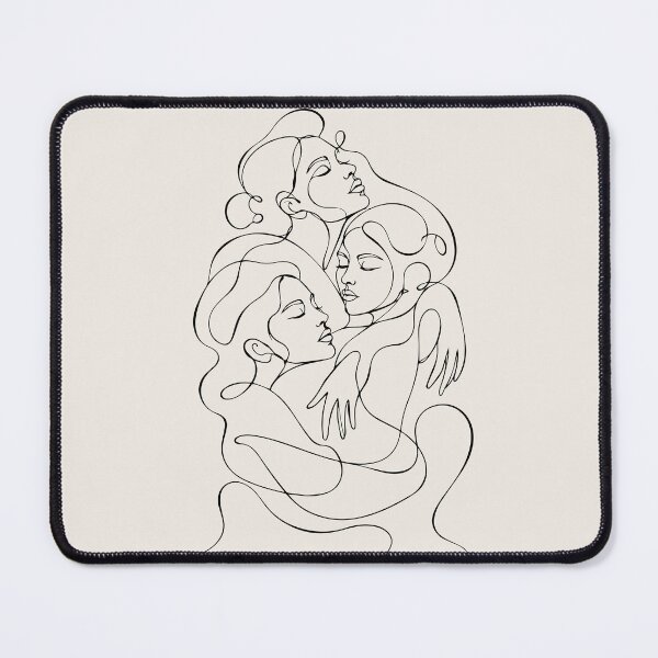 Item preview, Abstract Woman Face Line Art - Multiple Female Figure designed and sold by FemmePod.