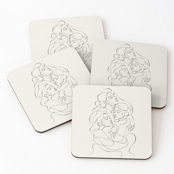 Item preview, Abstract Woman Face Line Art - Multiple Female Figure designed and sold by FemmePod.