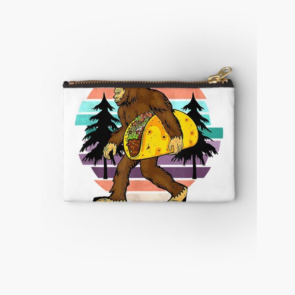 Item preview, Funny Bigfoot Holding A Taco Retro Vintage Sun Taco Lover T-Shirt designed and sold by gidget-gadget.