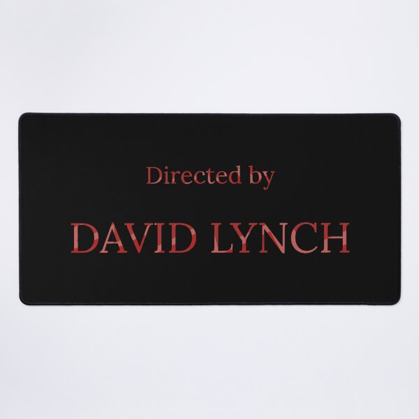 Item preview, Directed by David Lynch – Minimalist Film Credit Poster | Red Typography on Transparent Background designed and sold by MORKINO POSTERS.