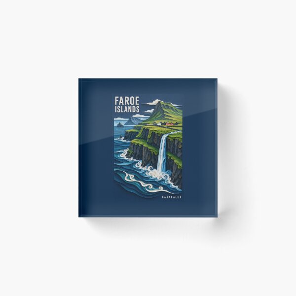Item preview, Faroe Islands - Gasadalur - Denmark designed and sold by StudioRedKoala.