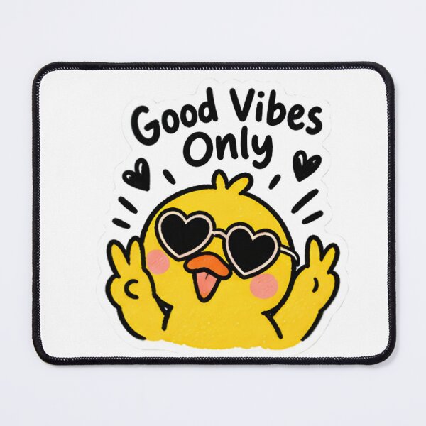 Item preview, Cute Duck Heart Sunglasses - Good Vibes Only Peace Sign designed and sold by Duck lovers.