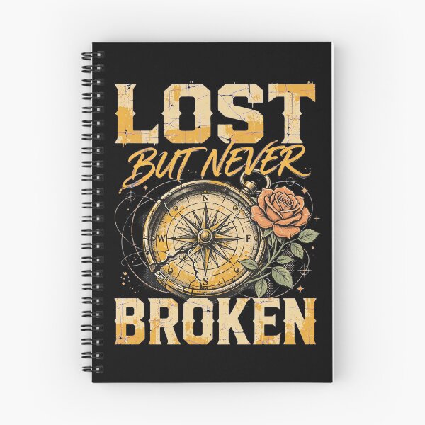 Item preview, Lost But Never Broken Vintage Compass Rose Quote Art designed and sold by Vibe-Vary.