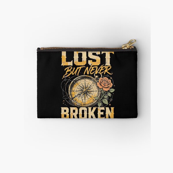 Item preview, Lost But Never Broken Vintage Compass Rose Quote Art designed and sold by Vibe-Vary.