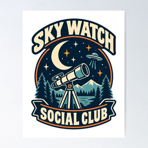 Item preview, Club social Sky Watch designed and sold by thefreezoneart.