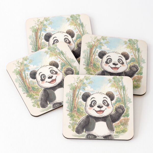 Artikelvorschau, Smiling Panda Bear Anime Style entworfen und verkauft von Home Decor Art.