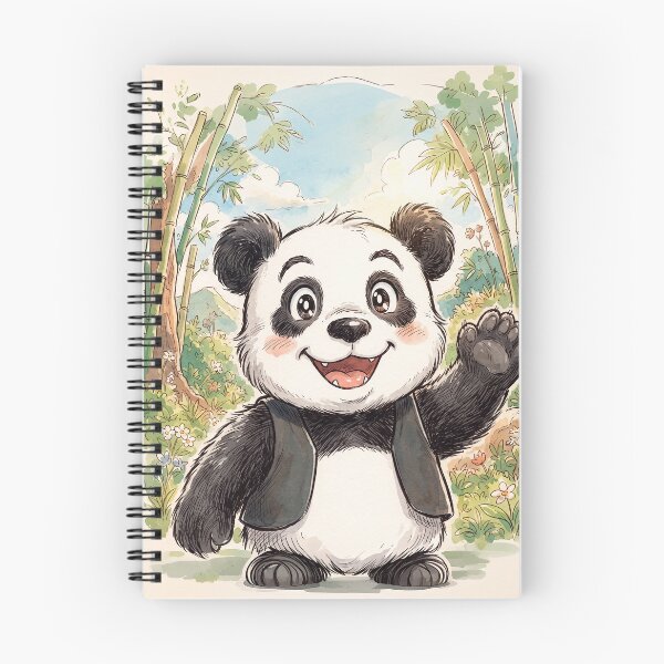 Item preview, Smiling Panda Bear Anime Style designed and sold by Home Decor Art.