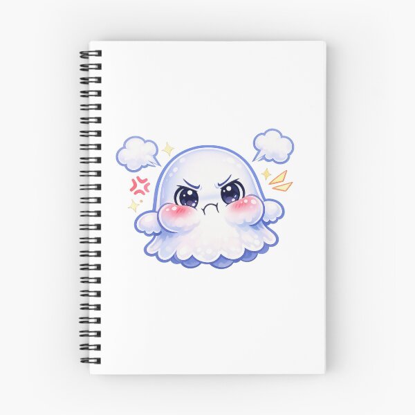 Item preview, Angry Puff Ghost – Soft Pastel Kawaii Mad Spirit designed and sold by Sommium .