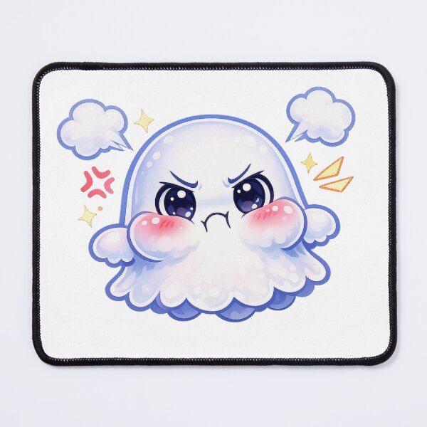 Item preview, Angry Puff Ghost – Soft Pastel Kawaii Mad Spirit designed and sold by Sommium .