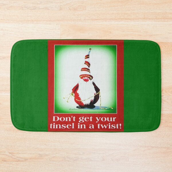 Item preview, Original watercolor of a Holiday Gnome with the saying, Don’t Get Your Tinsel in a Twist. designed and sold by aswoa.