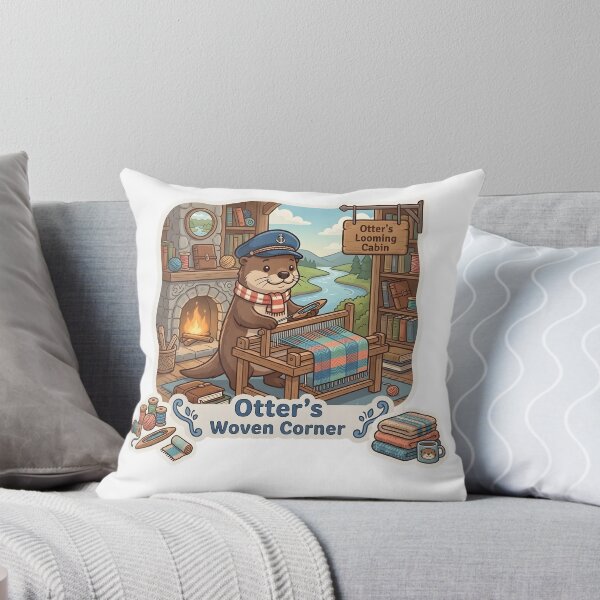Item preview, Cute Otter Weaver – Otter's Woven Corner Cozy Weaving Gift designed and sold by Isliath.