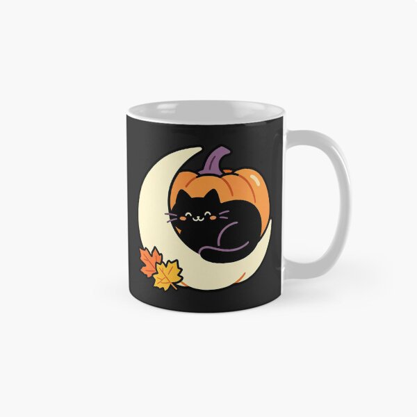 Item preview, Kawaii Black Cat Inside Pumpkin Moon Halloween Art designed and sold by urmoments.