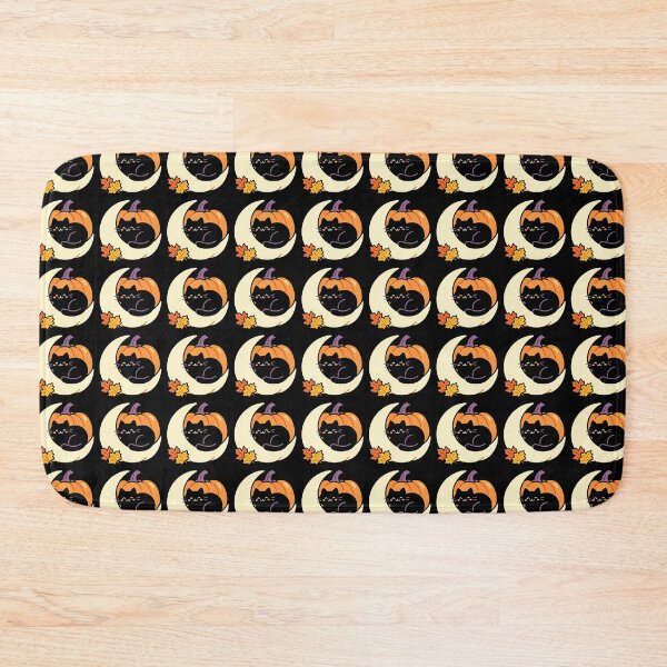Item preview, Kawaii Black Cat Inside Pumpkin Moon Halloween Art designed and sold by urmoments.