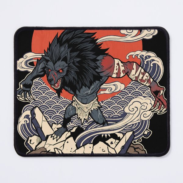Item preview, The Werewolf Rising from the Grave Altered Beast Ukiyo-e Gamer Graphic Tee designed and sold by Senpaiwaves.
