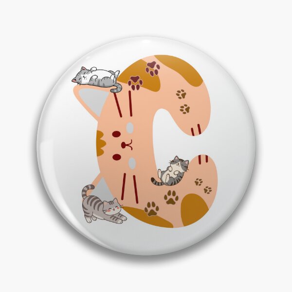 Item preview, Chonky Letter C Cute Cats and Kittens Art designed and sold by Mazza-mazza.