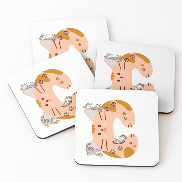 Item preview, Chonky Letter C Cute Cats and Kittens Art designed and sold by Mazza-mazza.