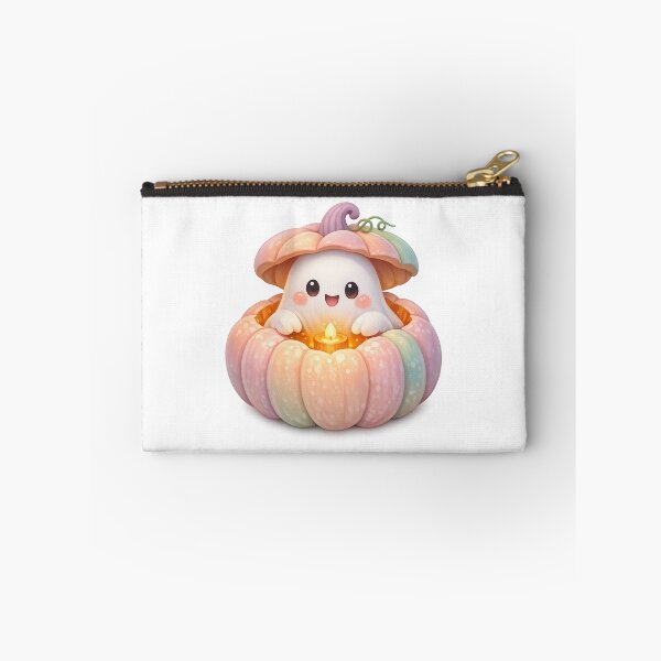 Item preview, Pumpkin Cozy Ghost – Soft Pastel Kawaii Halloween Spirit designed and sold by Sommium .