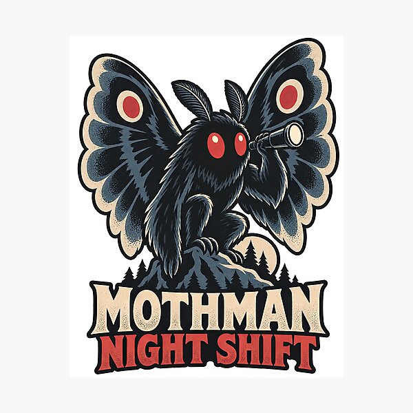 Item preview, Mothman Night Shift designed and sold by thefreezoneart.