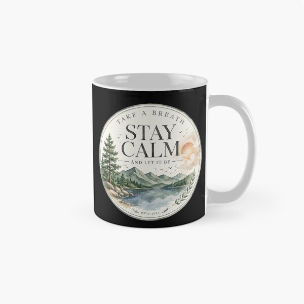 Item preview, Take A Breath Stay Calm And Let It Be Nature Quote Art designed and sold by Vibe-Vary.