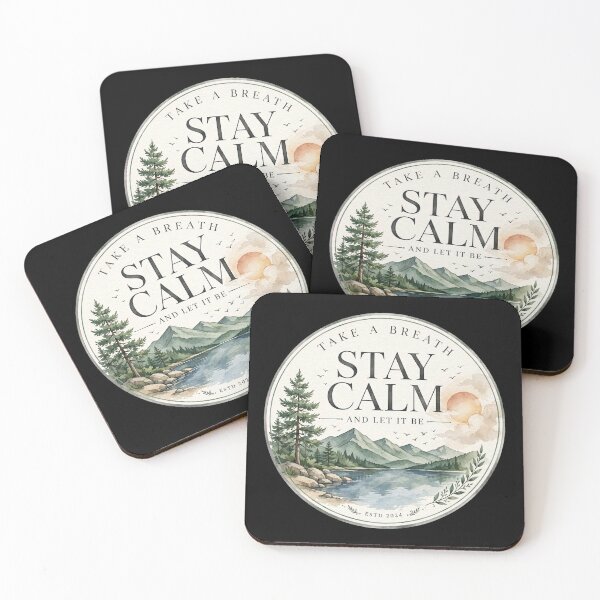 Item preview, Take A Breath Stay Calm And Let It Be Nature Quote Art designed and sold by Vibe-Vary.