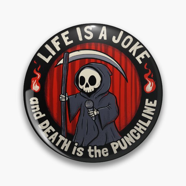 Item preview, Life is a Joke Grim Reaper Stand Up Comedy designed and sold by danhoodstudio.