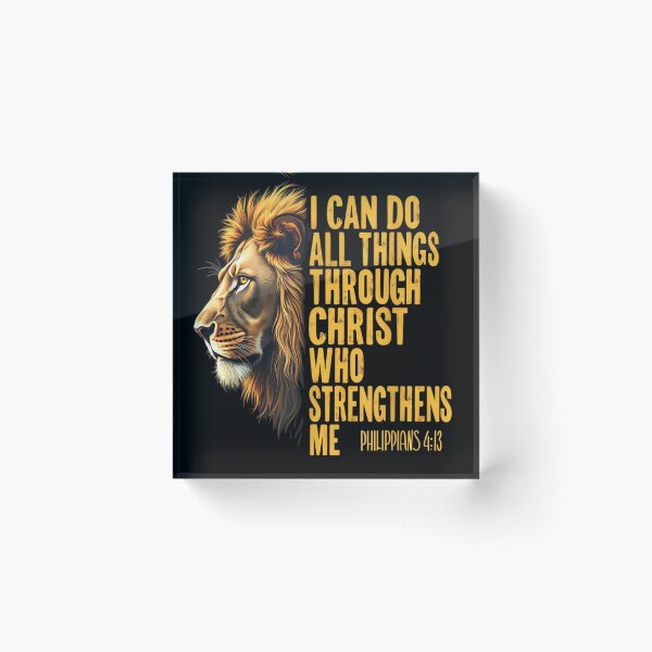 Item preview, I Can Do All Things Through Christ Christian Lion Faith  designed and sold by Crookedorbit ⭐⭐⭐⭐⭐ .
