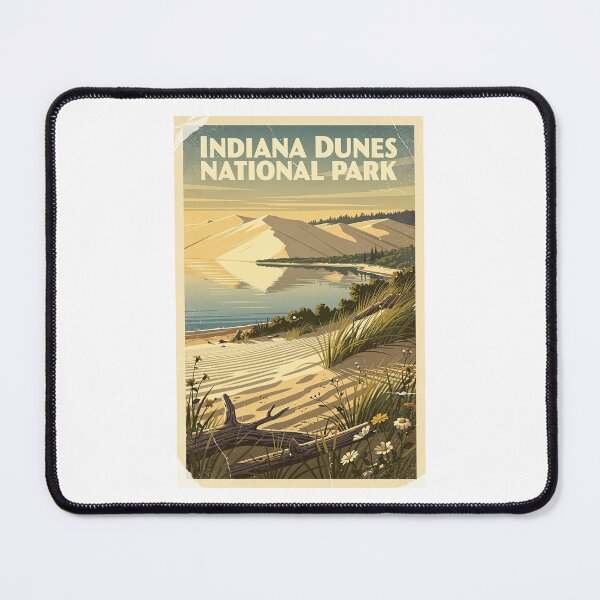 Item preview, Indiana Dunes National Park Vintage Travel Art designed and sold by Teelogic.