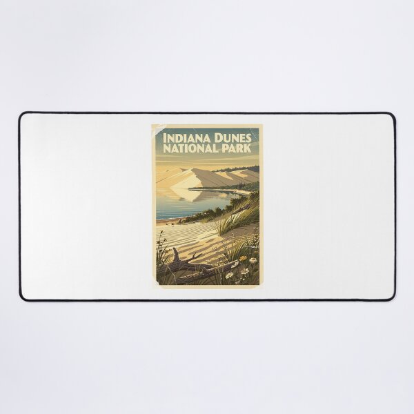 Item preview, Indiana Dunes National Park Vintage Travel Art designed and sold by Teelogic.