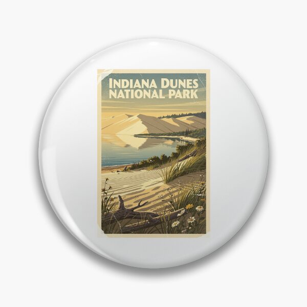 Item preview, Indiana Dunes National Park Vintage Travel Art designed and sold by Teelogic.