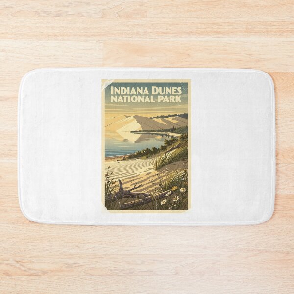 Item preview, Indiana Dunes National Park Vintage Travel Art designed and sold by Teelogic.