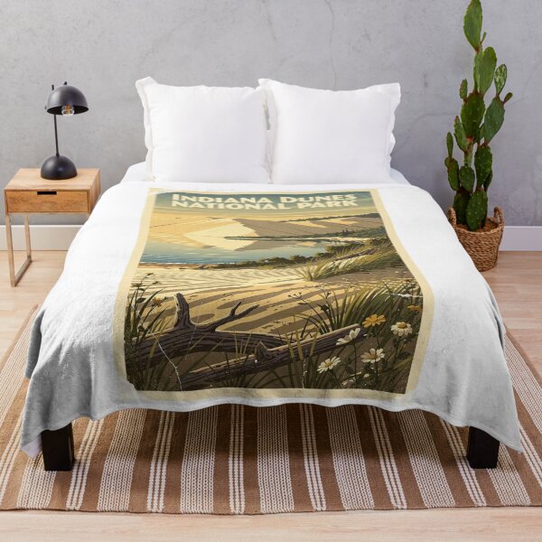Item preview, Indiana Dunes National Park Vintage Travel Art designed and sold by Teelogic.