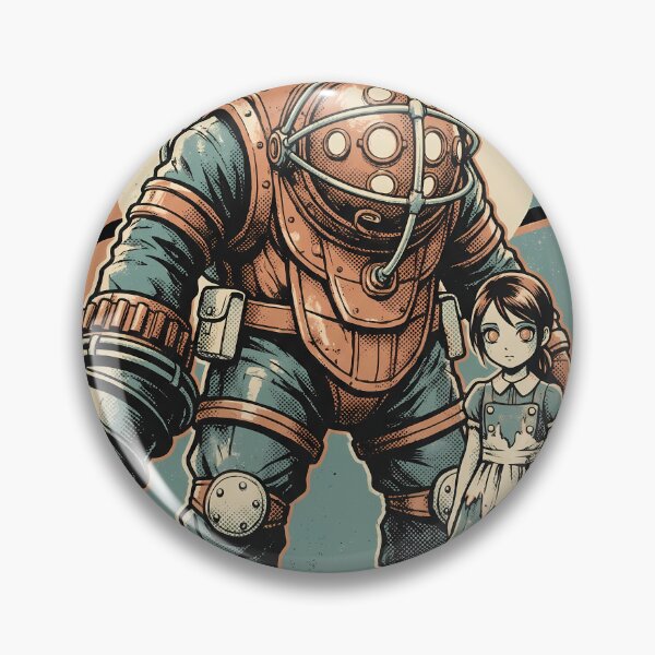 Item preview, A Big Daddy and Little Sister BioShock Retro Video Game Anime Shirt designed and sold by Senpaiwaves.