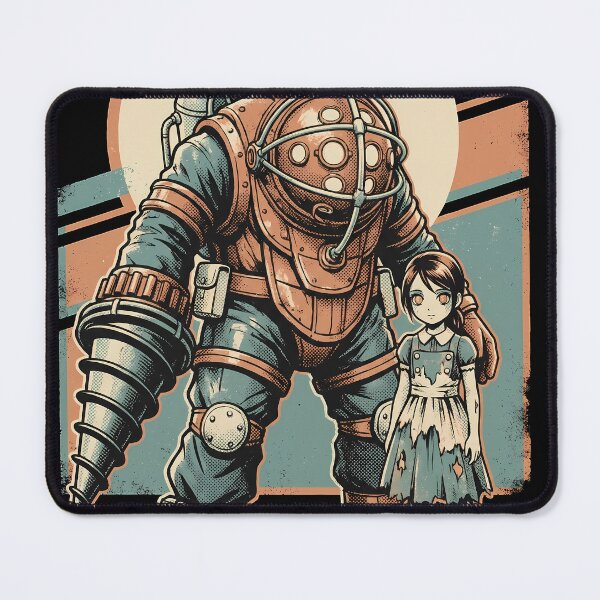 Item preview, A Big Daddy and Little Sister BioShock Retro Video Game Anime Shirt designed and sold by Senpaiwaves.