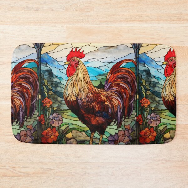 Item preview, Rooster Stained Glass Art  designed and sold by pinkal.