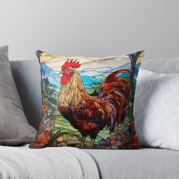 Item preview, Rooster Stained Glass Art  designed and sold by pinkal.