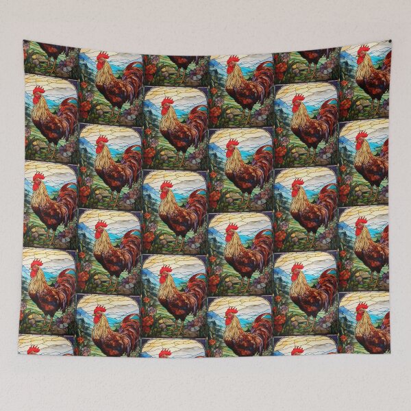 Item preview, Rooster Stained Glass Art  designed and sold by pinkal.