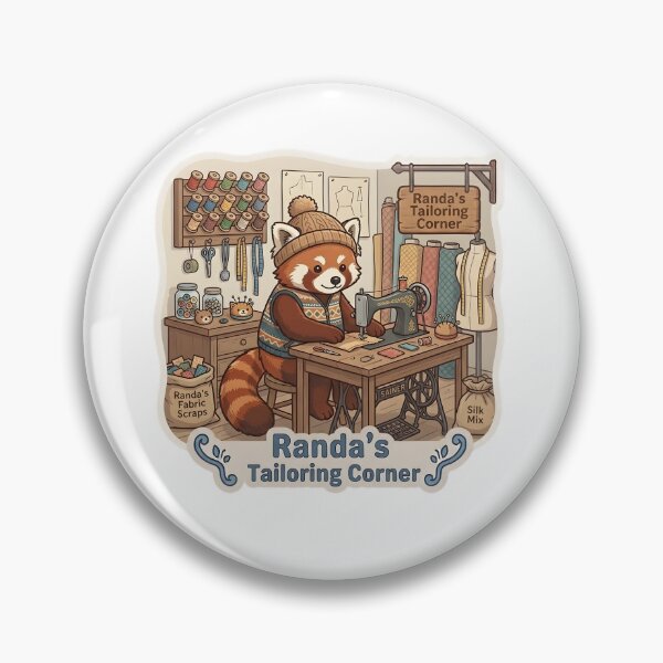 Item preview, Cute Red Panda Tailor – Randa's Tailoring Corner Sewing Gift designed and sold by Isliath.