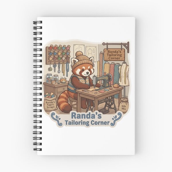 Item preview, Cute Red Panda Tailor – Randa's Tailoring Corner Sewing Gift designed and sold by Isliath.