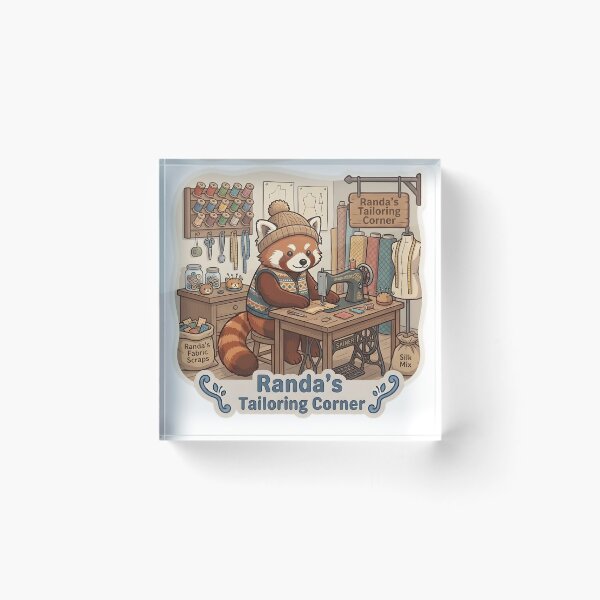 Item preview, Cute Red Panda Tailor – Randa's Tailoring Corner Sewing Gift designed and sold by Isliath.