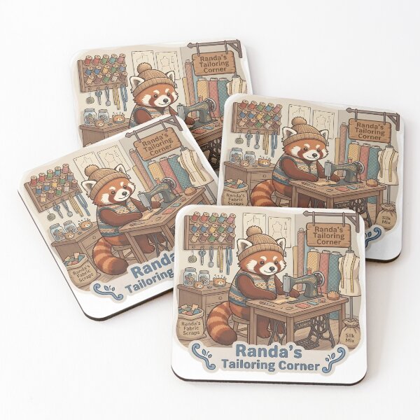 Item preview, Cute Red Panda Tailor – Randa's Tailoring Corner Sewing Gift designed and sold by Isliath.